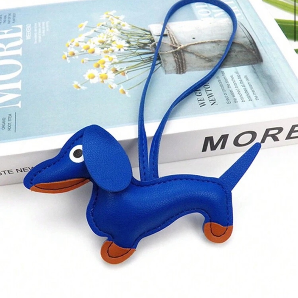 Blue Dachshund Key Holder